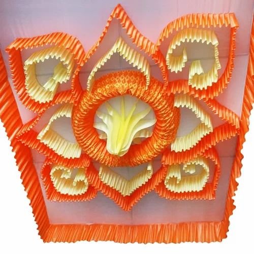 Orange and cream rosette ceiling decoration
